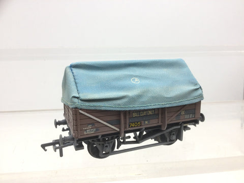 Bachmann 33-085B OO Gauge 5 Plank China Clay Wagon BR Bauxite (TOPS) With Hood [W]