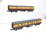 Graham Farish 0775 N Gauge BR Red/Cream Mk 1 Full Brake Coach W80657 x2