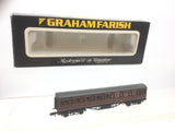 Graham Farish 0626 N Gauge LMS 57ft Suburban 1st/3rd Composite Coach 6143
