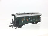 Fleischmann 8065 N Gauge DRG 4 Wheel 3rd Class Coach w Baggage Compartment 055 864