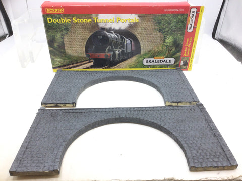 Hornby R8511 OO Gauge Skaledale Double Track Stone Tunnel Portals (Pair)