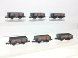 Graham Farish 373-152 N Gauge 5 Plank Wagon Hopton-Wood Stone x6