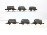 Graham Farish 3414 N Gauge Hopper Wagon Tarmac (Weathered) x6