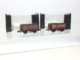 Graham Farish 2113 N Gauge 6 Plank Wagon Bullcroft x2