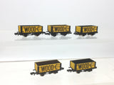 Graham Farish 2116 N Gauge 6 Plank Wagon JR Wood & Co x5