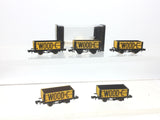 Graham Farish 2116 N Gauge 6 Plank Wagon JR Wood & Co x5
