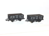 Graham Farish 2111 N Gauge 7 Plank Wagon Frost x2