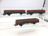 Hornby R248 OO Gauge BR OAA Open Wagon Railfreight Livery 110264 x3