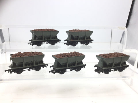 Replica 13411 OO Gauge BR Grey 24t Hopper Wagon B436872 x5