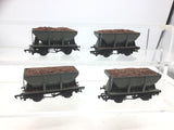 Bachmann 33-250 OO Gauge BR Grey 24t Iron Ore Hopper Wagon P209938 x4