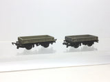 Triang T172 TT Gauge BR Grey Low Sided Wagon B9325 x2