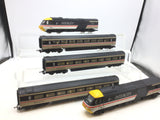 Hornby R336 OO Gauge HST Intercity 125 Swallow Livery 5 Car Set (NEEDS ATTN)
