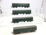 Triang T130/T131 TT Gauge BR Green Suburban Coach x4