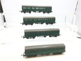Triang T130/T131 TT Gauge BR Green Suburban Coach x4