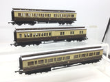 Hornby R435/R436 OO Gauge GWR Clerestory Coaches x3