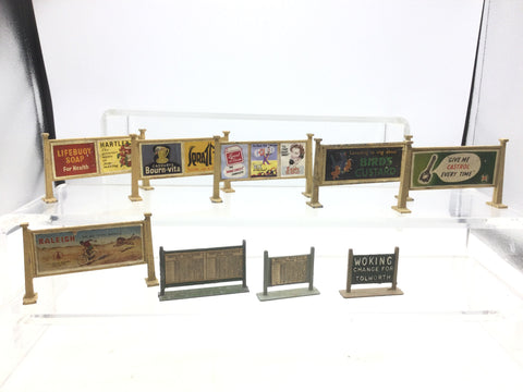 Job Lot of Hornby Dublo/Wardie OO Gauge Cast Metal Station Signs