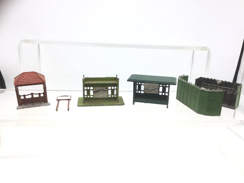 Job Lot of Wardie Master Models/Other OO Gauge Cast Metal Gents WC/Seats/Lych Gate