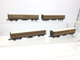 Graham Farish N Gauge LNER Teak Suburban Coaches x4