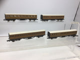 Graham Farish N Gauge LNER Teak Suburban Coaches x4