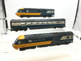 Hornby OO Gauge BR Blue/Yellow HST 43010/43011 plus 1 Coach