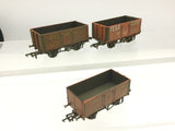 Oxford Rail 76MW7029 OO Gauge 7 Plank Wagon Set-Fear/Leamington/Welford Weathered