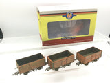 Oxford Rail 76MW7029 OO Gauge 7 Plank Wagon Set-Fear/Leamington/Welford Weathered