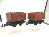 Pair of G Gauge 4 Plank Open Wagons (Repainted)