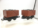 Pair of G Gauge 4 Plank Open Wagons (Repainted)