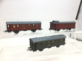 Piko 0726 HO Gauge SNCF 4 Wheeled Coach Triple Pack