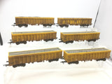 Dapol OO Gauge IOA Ballast Wagon Network Rail Yellow (Weathered) x6