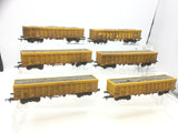 Dapol OO Gauge IOA Ballast Wagon Network Rail Yellow (Weathered) x6