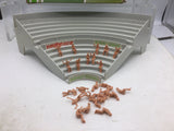 Subbuteo 61218 Grey Corner Terrace with Figures