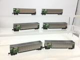 Intermountain 6401001 N Gauge Set of 6 Burlington Northern Coalporter Cars