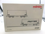 Marklin 47209 HO Gauge Set of 2 SNCF Covered Coil Wagons