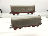 Marklin 47209 HO Gauge Set of 2 SNCF Covered Coil Wagons