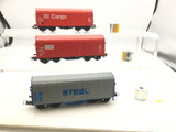 Piko 58037 HO Gauge Set of 3 DB/NS/OBB Covered Coil Wagons