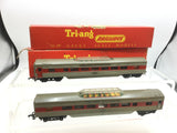 Triang R25 OO Gauge Red/Silver Transcontinental Vista Dome Car x2