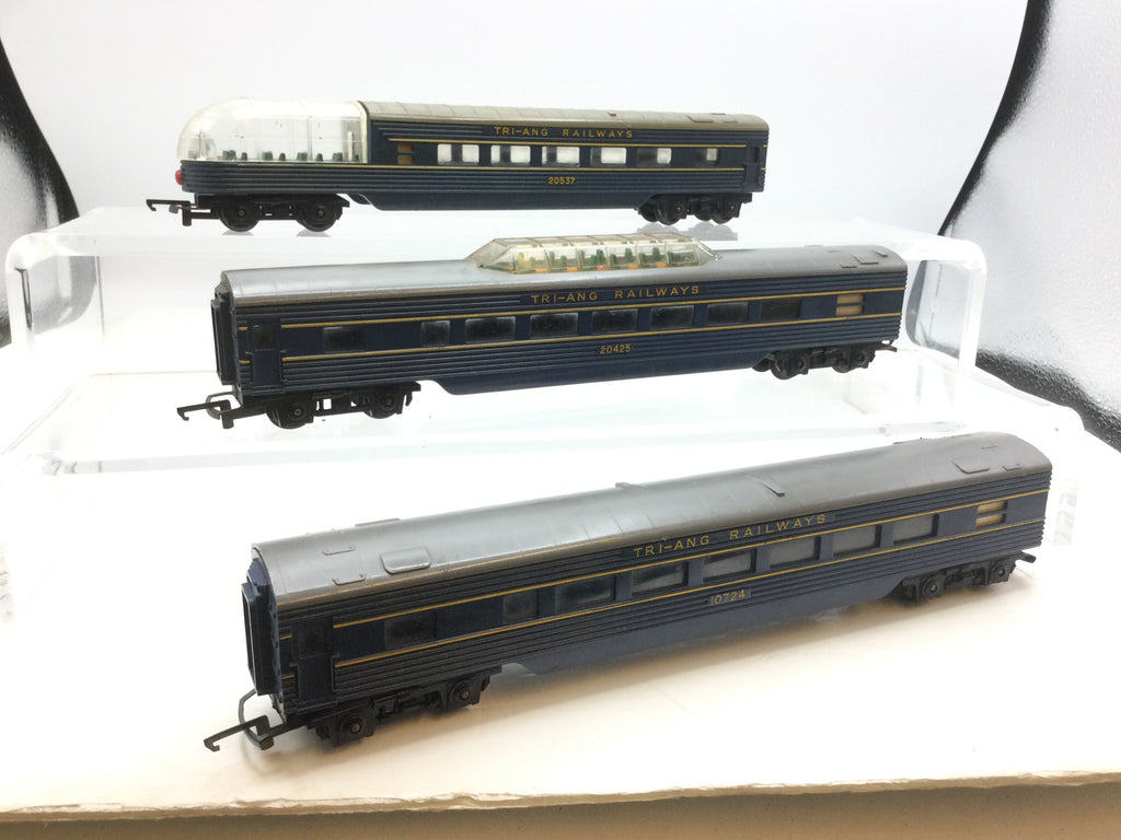 Triang R131/R132/R133 OO Gauge Blue Transcontinental Coaches