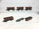 Peco N Gauge BR Bauxite HEA Hopper Wagons x5 (REPAINTED)