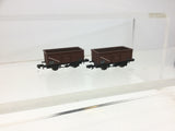 Graham Farish 373-201 N Gauge BR Brown 16t Steel Mineral Wagon B564872 x2