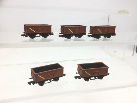 Graham Farish N Gauge BR Bauxite Mineral Wagon (REPAINTED) x5