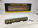 Graham Farish 374-189 N Gauge BR Choc/Cream Mk1 Brake 2nd Corr Coach W34290