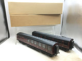 Chowbent Casting O Gauge Kit Built Brass LMS (Ex-LNWR) 57ft Coach x2
