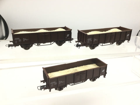 Roco 44185 HO Gauge Set of 3 OBB Open Wagons
