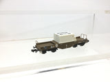 Graham Farish 377-802 N Gauge FNA nuclear flask wagon with sloping floor & oval buffers - flask 38