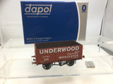 Dapol 7F-071-041 O Gauge 7 Plank Wagon Underwood Coal, Worcester 201