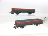 Hornby R248 OO Gauge BR OAA Open Wagon Railfreight Livery 110264 x2,Hampshire Models 