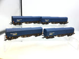 Dapol OO Gauge Tiphook Rail Telescopic Hood Wagon x4