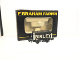 Graham Farish 377-200 N Gauge 8 Plank Wagon w Coke Rail Birley