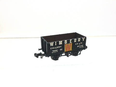 Graham Farish 377-077 N Gauge 7 Plank Wagon Wimberry Colliery Co